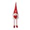 Glitzhome® 28.25" Fabric Valentine's Gnome Shelf Sitter with Dangling Legs